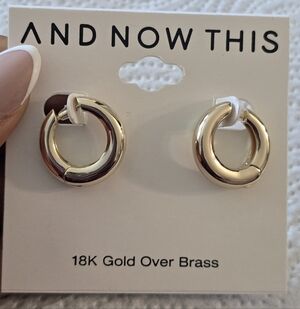 $50 And Now This Gold Hoop Earrings Womem New